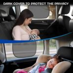 Car Window Shades for Baby, 4PCS 20"x12" Static Cling Window Shade, Window Covers for Side Front Back Windows, Blocks UV, Universal Fit, Pop Open Design - Image 4