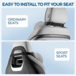 BEBAS Car Headrest Pillow, Ergonomic Neck Pillow with Memory Foam, Universal Car Head Rest Support for Driving Comfort, Breathable Removeable Seat Pillow for Pain Relief (Black, 1 Pack) - Image 7