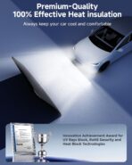 DMJN Car Window Shades for Baby (100% Efficient Block UV & Scorching Sun) Car Privacy Shades for Side Windows,Easy to Install,Nano Ice-Crystal Coatings-Universal Fit (Large),2 Pack - Image 5