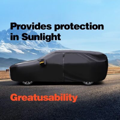 Minivan Car Cover for Dodge Grand Caravan 1984-2026 100% Waterproof All Weather, Heavy Duty Outdoor Full Exterior Covers Rain Sun Wind UV Protection. - Image 3