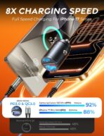 AINOPE 90W for Phone 17/16/15 Pro Max Car Charger USB C Fast Chage, [Mini&Metal] Invisible Cigarette Lighter Adapter with 3FT USB C to C Cable for iPhone 17/17 Pro/17e/16/15 Pro Max/Plus/16e, Kids - Image 2