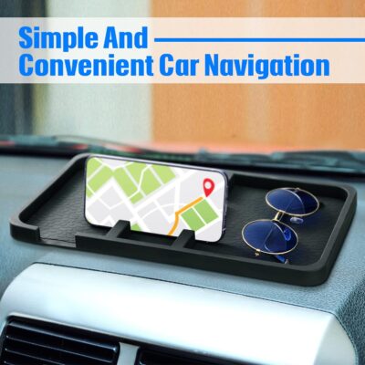Yulejo Extra Large Dashboard Mat for Car Dashboard Accessories, Anti Skid Car Pad Compatible with All Smartphone Car Non Slip Pad for with Non Marking Tape (Trendy) - Image 5