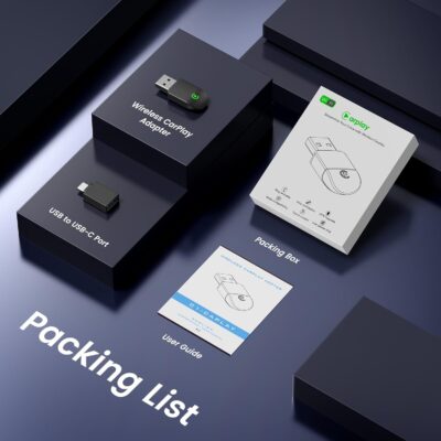 Wireless CarPlay Adapter for iPhone - Convert Wired to Wireless, Mini USB Design, Plug & Play - Compatible with Cars with Apple CarPlay - Includes USB-C Cable - Fast Connection, No Latency - Image 8