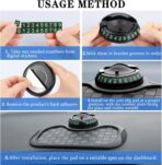 Multifunction Car Anti-Slip Mat Car Dashboard Mat 360° Rotating Adjustable Phone Holder with Hidden Parking Number Plate PVC Grid Style Mat - Image 7