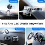 ACMEZING NeverFall Car Phone Holder for MagSafe [78+LBS Ultra Grip | 2400gf Magnetic Power] 360° Foldable Car Mount Cell Phone Holders for Your Car for iPhone 17-12 & All Speakerphones, Carbon Fiber - Image 2