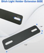 Universal Ditch Light Holder Extension, No Drill Ditch Light Mount Extension A-Pillar LED Pod Light Holder Extensions Steel Hood Hinge Mount Bracket for Truck SUV UTV ATV - Image 3