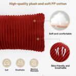 vocheer Small Pillow 11" x 7", Mini Travel Pillows for Sleeping, Tiny Pillow for Neck, Wrist, Lumbar, Knee, Pets, Multifunctional Machine Washable Pillows for Bed, Office, Travel, Camping, 1pc-Red - Image 3