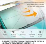 Windshield Sun Shade, Sun-Proof and Heat Insulation Retractable Automatic Opening Parasol, Interior Anti-Aging Privacy Protection Cover, Universal Summer Accessories for Cars (Silver) - Image 6