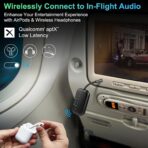 Bluetooth Transmitter Receiver, 2-in-1 V5.3 Wireless Adapter for Airplane, TV, PC, Gym, Switch. Supports up to 2 AirPods/Headphones. Audio Receiver for Car/Home Stereo,with AptX Low Latency & HD - Image 3