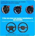 Bling Car Steering Wheel Cover, 15 Inch Elastic Stretch Crystal Rhinestone Vehicle Steering Wheel Protector, Anti-Slip Auto Interior Protective Cover, Universal for SUV RV Truck (Black) - Image 2