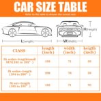 Riakrum Full Car Cover Waterproof All Weather for Automobiles Windproof Cover Rain UV Protection Sun Scratch Resistant Outdoor Universal(Fit Sedan Length (185-193'') 70'' H,Black, Orange) - Image 3