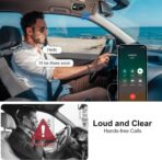Bluetooth 5.0 Car Speaker, in Car Speakerphone, Bluetooth Receiver for Cell Phone Support Siri Google Voice Assistant, Built in Microphone&3W Speaker for Handsfree Calls, GPS, Music - Image 2