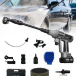 Cordless Pressure Washer 1080PSl Portable High Pressure for Car Wash Outdoor Cleaning, Handheld Power Washer with 6-in-1 Adjustable Nozzle, Foam Cannon for Fences/Driveways/Patios/Home (1X 4Ah)