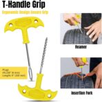 Tire Repair Kit, 33Pcs Heavy Duty Tire Plug Kit, Universal Tire Repair Tools to Fix Punctures and Plug Flats Patch Kit for Cars, Motorcycles, Atvs, Tractors, Etc - Image 3