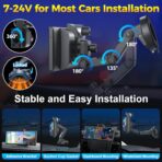 10.26" Wireless Apple CarPlay Android Auto Car Screen - Secure Strong Bracket, 4K Dash Cam, GPS Navigation, HD Touchscreen, AirPlay, Car Stereo, Fits All Vehicles - Image 9