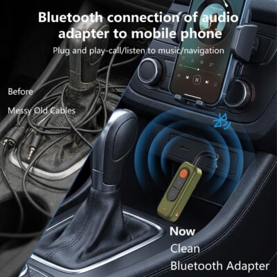 Bluetooth 5.4 Audio Receiver,3.5mm AUX Wireless Audio Adapter,Bluetooth Receiver for Car,Home Stereo,TV,Computer,Gym,Support aptX Low Latency - Image 5