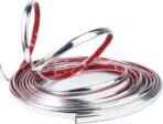 32Ft Automotive Chrome Trim Molding 1/2"(12mm) Universal Car Side Molding(Self Adhesive) UV Protected Decorative Scratch-Proof for RV Truck Motor Exterior Interior Door Window Bumper