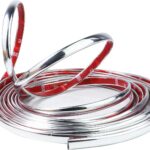 32Ft Automotive Chrome Trim Molding 1/2"(12mm) Universal Car Side Molding(Self Adhesive) UV Protected Decorative Scratch-Proof for RV Truck Motor Exterior Interior Door Window Bumper