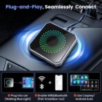 5-in-1 Wireless CarPlay & Android Auto Adapter with Netflix/YouTube, [Supports 4K HDMI Output & Screen Mirroring] - Plug & Play Car Play Wireless Smart AI Box for Cars with OEM Wired CarPlay/Auto - Image 8