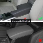 GIANT PANDA Custom Car Center Console Cover Armrest Cover for 2018-2023 Subaru Crosstrek,Waterproof Faux Leather Middle Console Cover Arm Rest Lid Cover Protector, Black - Image 3