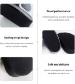 Car Tire Shine Applicator, High-Density Sponge Tyre Dressing Applicator Pad with Curved Handle, Reusable Wheel Polishing Brush Auto Detailing Foam for Applying Tire Shine - Image 3