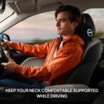 LIQUN Car Seat Neck Pillow, Skin Friendly Car Head Pillow, Memory Foam Neck Support, Driving to Relieve Neck Pain and Shoulder Pressure, (Black) - Image 5