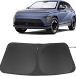 Front Windshield Sun Shade Foldable Window Sun Shade Visor Custom Fit for 2024-2026 Hyumdai Kona Block UV Rays Car Accessories Heat Sun Shield Keep Car Cooler