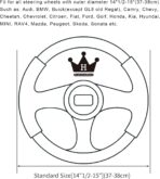 HighnessHwoo Car Steering Wheel Covers for Women Padded Carbon Fiber PU Leather Cute Auto Interior Accessories for Vehicle, Sedan, Universal, Anti Slip, Blue, Standard Size, 14.75-15.15in - Image 7