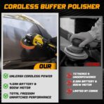 Cordless Buffer Polisher for Car Detailing,7230 RPM Car Buffer Polisher,21V 4.0Ah Li-ion Battery,Cordless Polisher With 29 PCS Car Detailing Kit,for Polishing, Waxing, Boat Sanding, Scratch Removing - Image 7