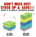 HOMEXCEL Microfiber Cleaning Cloths, 100 Pack Microfiber Towels for Cars, Lint & Scratch-Free Bulk Cleaning Rags for House, Kitchen, Car and Shop, Multicolor Absorbent Cleaning Towels 11.5 x 11.5 inch - Image 6