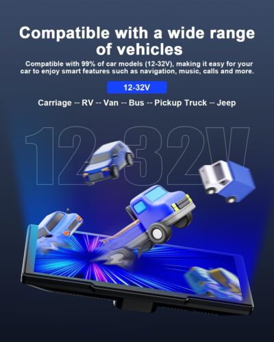 Avylet 8.1'' Wireless Apple Carplay Screen for Car, Android Auto with Backup Camera, Portable Car Stereo Touchscreen with OTA/GPS Navigation/Mirror Link/Voice Control/Bluetooth/AUX/FM/WiFi - Image 9