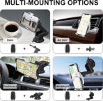 Car Phone Mount,Auto-Clamping Smart Sensor 10W Qi Fast Charging Car Front Windshield Dashboard Air Vent Phone Holder Compatible with iPhone12/12 pro max/Samsung S20/note 20 All 4.7-6.7 Inch Smartphone - Image 7