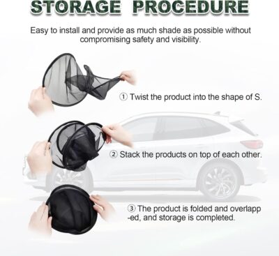 2 Pack Car Window Shade, Universal Side Window Cling Sunshade for Baby, Kids, and Pets from UV Rays and Sun Glare - Image 6