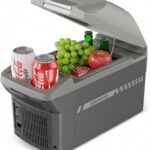 Upstreman Electric Cooler & Warmer 10QT(9L) Capacity, Thermoelectric Car Fridge with Shoulder Strap, Plug In 12V DC Portable Car Food Warmer and Cooler for Travel, Camping, Picnic-AR09