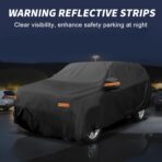 X AUTOHAUX Car Cover Outdoor Waterproof Sun Rain Snow Hail Protection with Left Side Door Zipper 210D-PU for Ford Expedition - Image 5