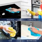 GLIMGLINT Microfiber Cleaning Cloth,12PK Reusable Cleaning Rags, Highly Absorbent Shop Rags Bulk, All-Purpose Car Cleaning Towels for TV Screen, Kitchen, Restaurant Garage, 14"X12", Multicolor - Image 7