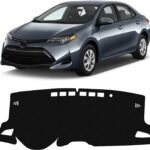 KUST Black Dash Cover for Toyota Corolla 2019-2024 2025 2026 (L LE SE XLE XSE), Hatchback(SE XSE) Left Hand Driving Dashboard Cover Non-Slip Polyester Interior Accessories for Corolla Sedan
