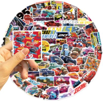 100Pcs Cool Disney Character Car Stickers for Water Bottles Skateboard Luggage Laptop Bumper Waterproof Vinyl Stickers Bulk for Boys Teens Adults (Car) - Image 3
