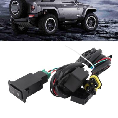 12V 40A Universal LED Light Bar Wiring Harness, Car LED Fog Light On/Off Switch Wiring Harness Relay Kit Fit for Most Vehicle - Image 2