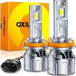 OXILAM Upgraded H11 LED Bulbs, 60000LM 12X Brighter H8 H9 Driving Lights, 6500K Cool White H16 Fog Light, 5-Mins Quick Installation, 60000H Lifespan, Plug and Play, Pack of 2