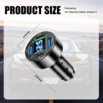 4 Ports Car Charger Adapter,12V/24V Car Cigarette Lighter USB Charger Including 3.1A/PD/Super Fast Charging Ports,Upgraded Cars Phone Chargers with LED Voltage Display & Soft Light - Image 2