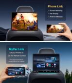 13.5" Android 13 Car Headrest Monitor-4K Video Player for Back Seat, 4G+64G, Wireless Phone Mirroring Airplay, HDMI in/Out Sync, Bluetooth FM WiFi, Rear Seat Entertainment System (1-Pack) - Image 4