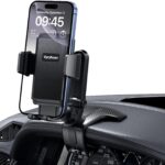 Dashboard Car Phone Holder Mount with Anti-Drop Clip - 360° Rotation Multifunctional Cell Phone Holder Car for iPhone, Samsung, Google and 4-7" Cellphones