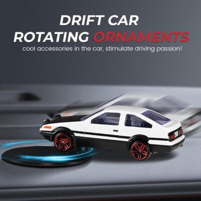 Car Dashboard Decorations – Drift & Turn Mini Car Model Ornament – Dynamic Interactive Automobile Decor for Enthusiasts Vehicle Interior Dashboard Drifting Decorations Accessories Gifts (White-AE86) - Image 2