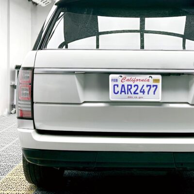 Solid Silver License Plate Frames 2 Pack, 2 Holes Rust-Proof License Plate Holder, Universal Car Stainless Steel License Plate Frame for Women & Man (Screws & Chrome Caps) by Lengnoyp - Image 4