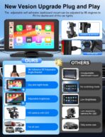 Carplay Screen for Car, 7" HD Portable Car Stereo Touch Screen with Wireless Android Auto, Backup Camera with LED/Mirror Link/Voice Control/Bluetooth/GPS/AUX/FM Satellite Radio for All Vehicles - Image 7