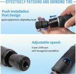 Air Tire Repair and Polish Patch Kit with 2500 RPM tire Buffer, Inner Liner Scraper, Patch Roller, and Durable Buffing Wheel for Tire Maintenanc - Image 2