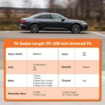 NEVERLAND Car Cover Waterproof All Weather for Automobiles, Outdoor Sedan Full Cover Heavy Duty Protection Snow Anti-UV Windproof for BMW/Mercedes-Benz/Audi/Honda/Toyota (Size:208''L x 78''W x 59''H) - Image 6