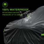 KouKou Car Cover Waterproof All Weather, 7 Layers Outdoor Car Covers for Automobiles with Zipper, Universal Fit Hatchback Subaru Impreza,Mazda 3,VW Golf, BMW X2, ect. (Length to163-178 inch) - Image 4