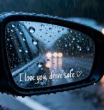 10PCS I Love You Drive Safe Mirror Sticker, I Love You Drive Safe Sticker for Car Windows & Rearview, Funny & Cute Decals to Show Your Loves, Waterproof and Reusable